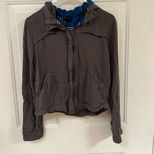 Green Flannel Zip-Up